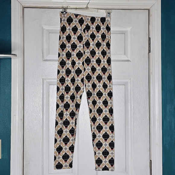 2 Pairs Christmas Leggings OSFA - Picture 7 of 16